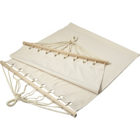 Polyster canvas hammock with wooden rims