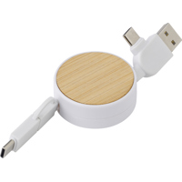 The Ponza - Bamboo extendable charging cable