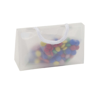 PVC bag with business card pocket and coated chocos
