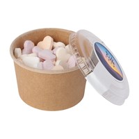 BioBrand Kraft cardboard tub (90ml) sugar hearts
