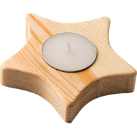 Wooden star candle