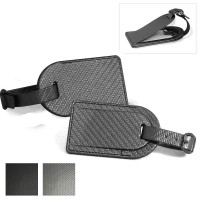 Carbon Fibre Effect Large Luggage Tag