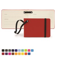 Notebook Style Luggage Tag in Soft Touch Vegan Torino PU.