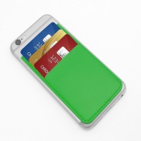 Belluno Coloured  PU Card Case with Three Card Slots, to stick to back of mobile phone