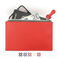 Small Zipped Pouch in recycled Como, a quality vegan PU.