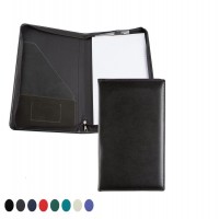 ELeather Zipped Conference Folder with co ordinating Leather Interior Pockets