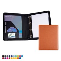 Zipped A4 Ring Binder in Soft Touch Vegan Torino PU. 