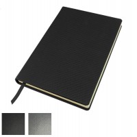 A5 Casebound Notebook in Carbon Fibre Texture
