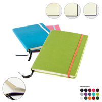 A5 Casebound Notebook with Elastic Strap in a choice of Belluno Colours
