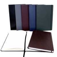 Hampton Leather A5 Casebound Notebook with Elastic Strap, made in the UK in a choice of 6 colours.