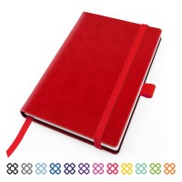 Torino Vegan Soft Touch Pocket Casebound Notebook with Elastic Strap & Pen Loop