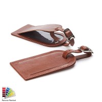 Luggage Tag in Sandringham Nappa Leather Protection made to order in any Pantone Colour