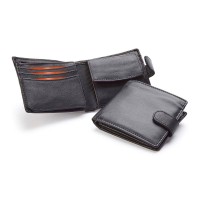 Wallet with a Strap and Coin Compartment
