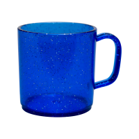 Plastic Mug Blue Glitter