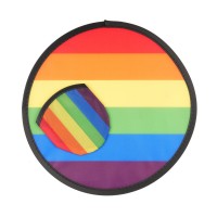 Rainbow Polyester Flying Disc and Pouch
