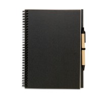 Recycled notebook with pen