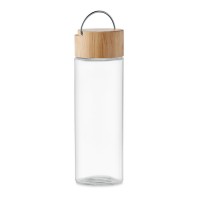 Glass bottle 500ml, bamboo lid