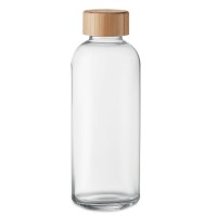 Glass bottle 650ml, bamboo lid