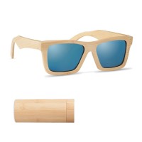 Sunglasses and case in bamboo
