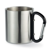 Metal mug & carabiner handle