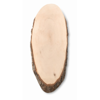 Oval wooden board with bark
