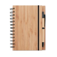 Bamboo notebook with pen