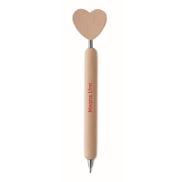 Wooden pen with heart on top   