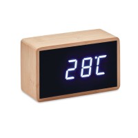 LED alarm clock bamboo casing