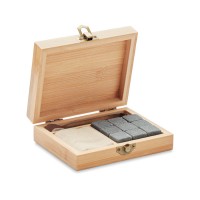 Whisky set in bamboo box       