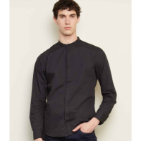 NEOBLU Bart Mao Collar Long Sleeve Poplin Shirt