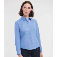 Russell Collection Ladies Long Sleeve Fitted Poplin Shirt