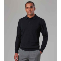 Brook Taverner Casper Knitted Long Sleeve Polo Shirt