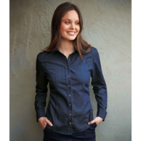 Brook Taverner Ladies Banff Long Sleeve Chambray Shirt