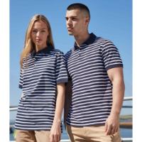 Front Row Striped Jersey Polo Shirt