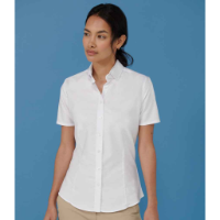 Henbury Ladies Modern Short Sleeve Regular Fit Oxford Shirt