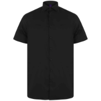 Henbury Short Sleeve Stretch Poplin Shirt