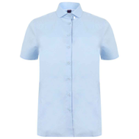 Henbury Ladies Short Sleeve Stretch Poplin Shirt