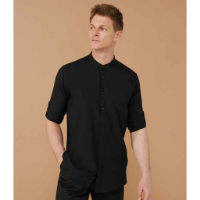 Henbury Mandarin Roll Sleeve Anti-Bac Wicking Shirt