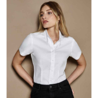 Kustom Kit Ladies Premium Short Sleeve Tailored Oxford Shirt