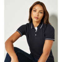 Kustom Kit Ladies St Mellion Tipped Cotton Piqué Polo Shirt