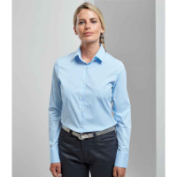 Premier Ladies Long Sleeve Stretch Fit Poplin Shirt