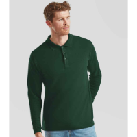 Fruit Of The Loom Premium Long Sleeve Cotton Piqué Polo Shirt