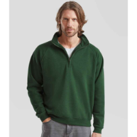 Fruit Of The Loom Premium Zip Neck Sweatshirt