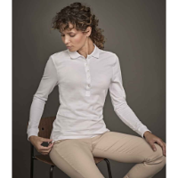 Tee Jays Ladies Luxury Stretch Long Sleeve Polo Shirt