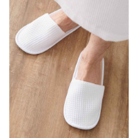 Towel City Waffle Mule Slippers