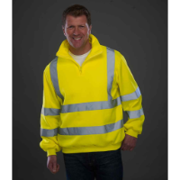 Yoko Hi-Vis Zip Neck Sweatshirt