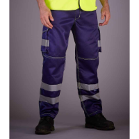 Yoko Hi-Vis Cargo Trousers With Knee Pad Pockets