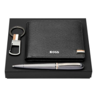 Set HUGO BOSS (ballpoint Pen, Key Ring & Wallet)