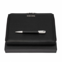 Set Iconic Pebbled Black (ballpoint Pen & Conference Folder A5)