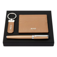 Set HUGO BOSS Camel (fountain Pen, Key Ring & Card Holder)